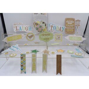 62-Piece Assorted Scrapbooking, Junk Journaling & Craft Embellishments Set